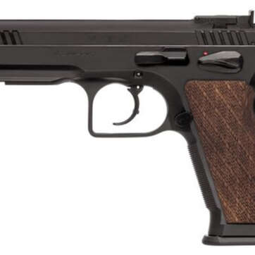 EAA Witness Elite Stock 3, .38 Super, 4.75", 17rd, Checkered Walnut Grips, Black - Handsguns - American Guns & Ammo
