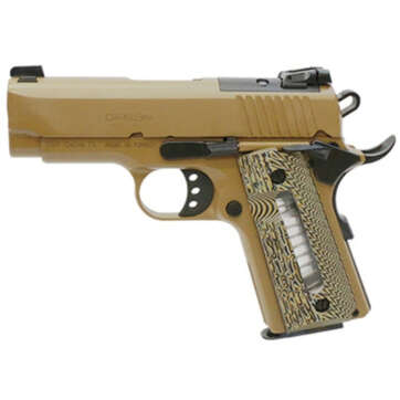 Girsan MC1911 Ultimate 45 ACP, 3.4" Barrel, Flat Dark Earth G10, Capacity Window Grip, 6rd - Handsguns | American Guns & Ammo