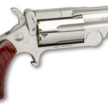 North American Arms Mini Revolver, Ranger II, Revolver, 22 LR, 1.625", Steel, Stainless, Rosewood, 5Rd, Fixed Sights - Handsguns | American Guns & Ammo
