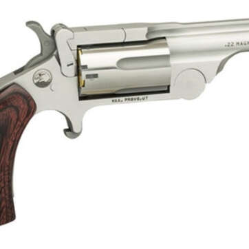 NAA Ranger II .22 WMR, 1.63" Barrel, Rosewood Boot Grip, Chrome, 5rd - Handsguns | American Guns & Ammo