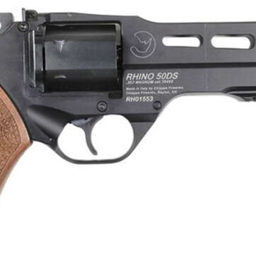 Chiappa Rhino 50DS 357 RemMag 5" 6rd Wood Grip Black - Handsguns | American Guns & Ammo