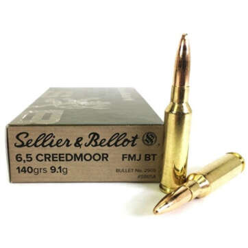 Sellier & Bellot 6.5 Creedmoor, 140gr, FMJ, BT, 20rd Box - Competition Guns | American Guns & Ammo