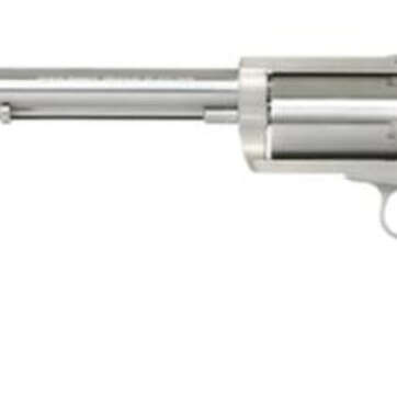Magnum Research Big Frame 45-70 Govt, 10" Barrel, Black Hogue Rubber Grip, Stainless, 5rd - Handsguns | American Guns & Ammo