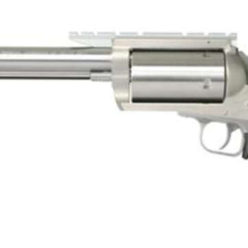 Magnum Research Big Frame 45-70 Govt 7.5" 5 Black Hogue Rubber Grip SS - Handsguns | American Guns & Ammo