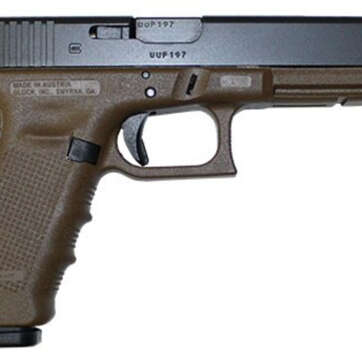 Glock G34 G4 Flat Dark Earth 9MM, 5.3" AS, 17 rd - Handsguns - American Guns & Ammo