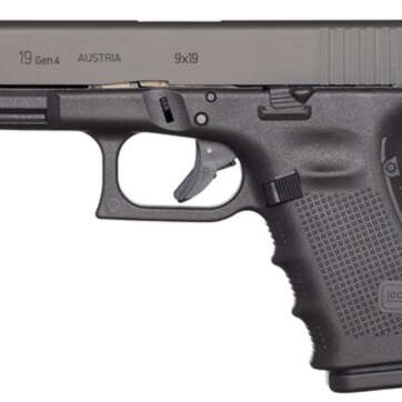 Glock 19 GEN4 Compact 9mm, 4" Barrel, Polymer, Matte, Fixed Sights, 10rd - Handsguns - American Guns & Ammo