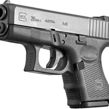 Glock, 26 Gen 4, Safe Action, Sub Compact Pistol,9mm, 3.42" Barrel, Polymer Frame, Matte Finish, Fixed Sights, 10Rd, 3 Magazines - Handsguns - American Guns & Ammo