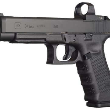 Glock G34 Gen4 MOS 9mm 5.3" Barrel, Adjustable Sights, 10 Rd Mag, Modular Optic System - Handsguns - American Guns & Ammo