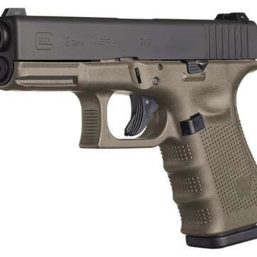 Glock, 19 M.O.S., Semi-automatic, Striker Fired, Compact, 9mm, 4.02", Olive Drab Green, Interchangeable, 15Rd, 3 Mags, Fixed Sights, Polymer, Matte - Handsguns | American Guns & Ammo
