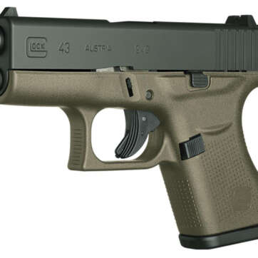 Glock 43, 9mm, 3.39" Barrel, 6rd, Fixed Sights, OD Green - Handsguns | American Guns & Ammo