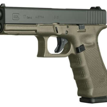 Glock G17 G4 9mm, 4.48", 10rd, Fixed Sights, OD Green Frame - Handsguns - American Guns & Ammo