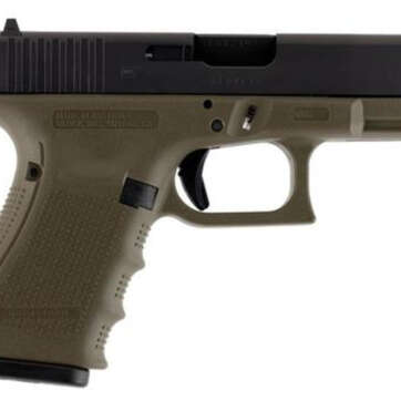 Glock G19 Gen4 9mm, 4.01", 10rd, OD Green Frame - Handsguns - American Guns & Ammo
