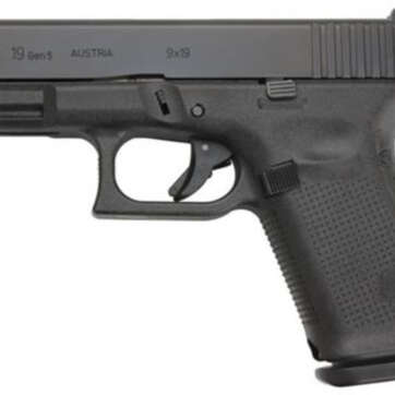 Glock G19 Gen5, 9mm, 4" Barrel, Fixed Sights, Modular Backstrap, 15rd - Handsguns | American Guns & Ammo