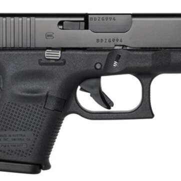 Glock, 26 Gen5, Semi-automatic, Striker Fired, Sub Compact, 9mm, 3.43" Marksman Barrel, Polymer Frame, Matte Finish, Fixed Sights, 10Rd, 3 Magazines, Ambidextrous Slide Stop Lever, nDLC Finished Slide and Barrel, No Finger Grooves - Handsguns - American Guns & Ammo