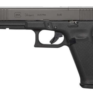 Glock G34 9mm Gen 5 MOS, 5.3", 17rd, Adjustable Sights, Front Serrations - Handsguns - American Guns & Ammo