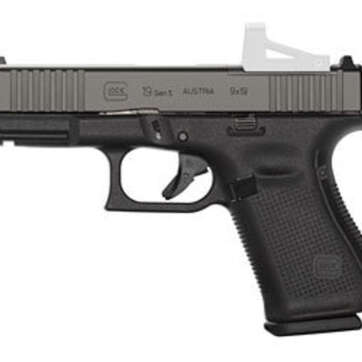 Glock G19 Gen5 M.O.S. 9MM, 4" Marksman Barrel, Fixed Sights, Ambi Slide Stop, Flared Mag Well, 10rd Mag - Handsguns | American Guns & Ammo