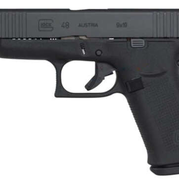 Glock G48, 9mm, 4.17" Barrel, 10rd, AmeriGlo Fiber Optic, Black - Handsguns | American Guns & Ammo