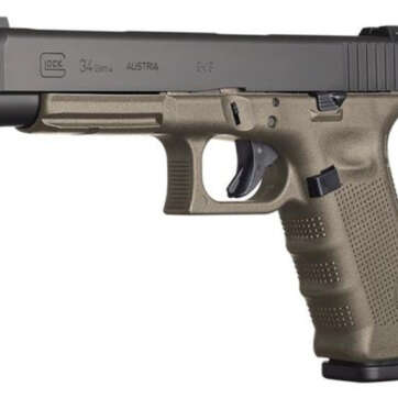 Glock G34 Gen4 OD Green Frame Factory 9x19 - Handsguns - American Guns & Ammo