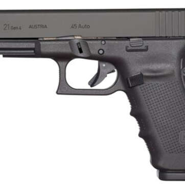 Glock 21 Gen4, Striker Fired, Full Size, 45ACP, 4.61" Barrel, Polymer Frame, Matte Finish, Fixed Sights, 10Rd, 3 Magazines - Handsguns - American Guns & Ammo