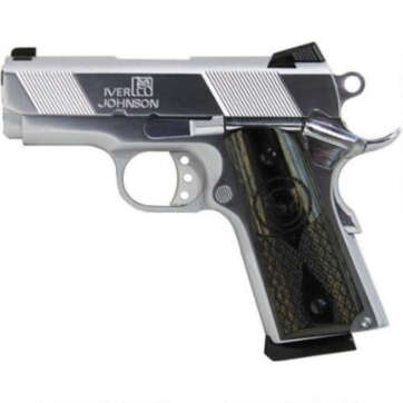 Iver Johnson Thrasher 1911, 45 ACP, 3" Bull Barrel, Chrome Finish 7rd Mag - Handsguns - American Guns & Ammo