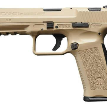 Canik TP9SA, 9MM, 4.47" Barrel, Polymer Frame, Desert Tan, 2-18rd Mags, Accessory Package - Handsguns | American Guns & Ammo