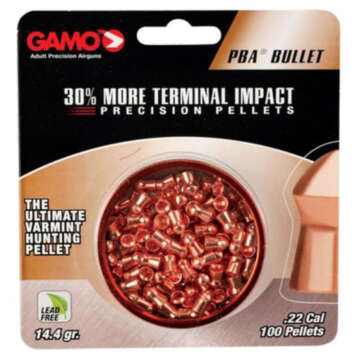 Gamo PBA Pellets Lead Free .22 Caliber 14.4gr, 100/Tin - Air Guns & BB Guns | American Guns & Ammo