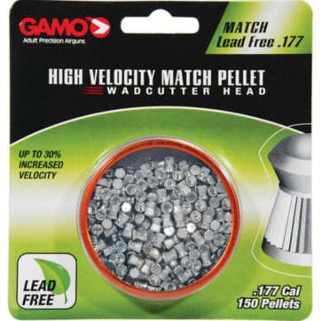 Gamo Match Lead Free Pellets .177 Caliber Flat Nose 150 Per Blister Pack - Air Guns & BB Guns | American Guns & Ammo
