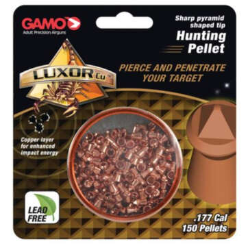 Gamo Luxor CU Pellets .177 Sharp Pyramid Shaped Tip 150 Per Blister Pack - Air Guns & BB Guns | American Guns & Ammo