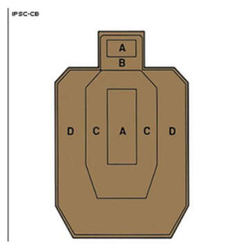 Looper IPSC Cardboard Target 18x30" Brown/White 100 Per Case - Competition Guns | American Guns & Ammo