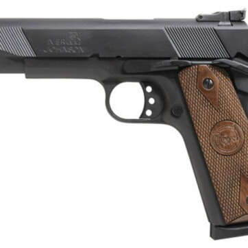 Iver Johnson 1911 Eagle, 45 ACP, 5", 8rd, Walnut Grips, Black - Handsguns - American Guns & Ammo