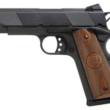 Iver Johnson 1911 Hawk, 45 ACP, 5", 8rd, Walnut Grips, Black - Handsguns - American Guns & Ammo