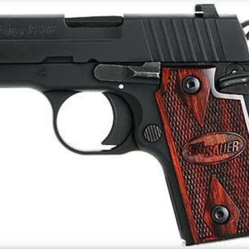 Sig P238 380 ACP 2.7In Rosewood Black SAO Rosewood Grip (1) 6RD Steel MAG - Handsguns | American Guns & Ammo