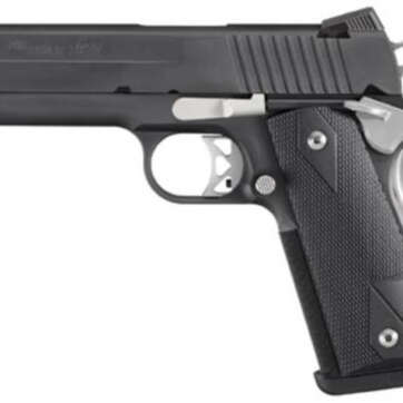 Sig 1911 45 ACP 4.2In Nightmare Black SAO Siglite Black G10 Grip (2) 8RD Steel MAG Fastback - Handsguns - American Guns & Ammo