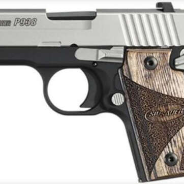 Sig P938 9MM 3IN Blackwood 2-Tone SAO Blackwood Grip (1) 6RD Steel MAG Ambi Safety - Handsguns - American Guns & Ammo