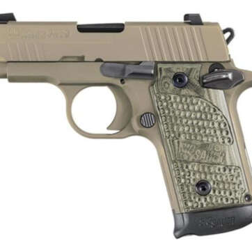 Sig P238 Scorpion 380 ACP Tan, G10 Hogue Piranha Grips, Ambi Safety, Night Sights - Handsguns | American Guns & Ammo