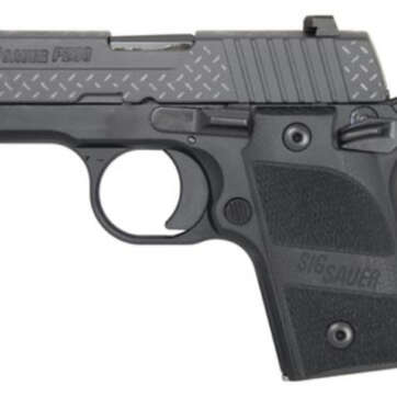 Sig P238 Two-Tone .380ACP 2.7 Barrel Siglite Night Sights Diamond Plate Slide G-10 Grips 6rd - MA Compliant - Handsguns | American Guns & Ammo