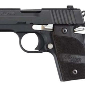 Sig P938 9MM 3IN Nightmare Black SAO Black G10 Grip (1) 6RD Steel MAG Ambi Safety - Handsguns | American Guns & Ammo