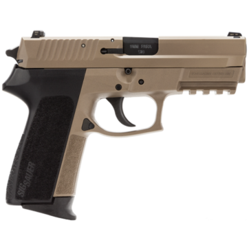 Sig SP2022 Full Size, 9mm, 3.9", 15rd, SIGLITE NS, Flat Dark Earth - Handsguns | American Guns & Ammo