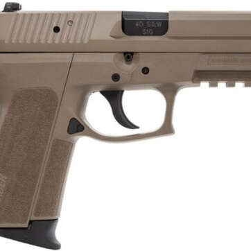 Sig Sp2022 40 S&W 3.9In Flat Dark Earth Da/Sa Siglite Flat Dark Earth Polymer Grip (2) 12Rd Steel MAG Rail - Handsguns | American Guns & Ammo