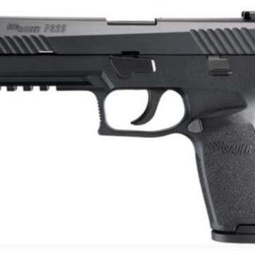 Sig P320 9mm 4.7In Nitron Black Striker Siglite Modular Polymer Grip (2) 17Rd Steel MAG Rail - Handsguns | American Guns & Ammo