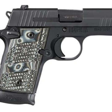 Sig P938 9MM 3IN Extreme Black SAO Siglite Black/Gray G10 Grip (1) 7RD Steel MAG Ambi Safety MA Compliant - Handsguns - American Guns & Ammo