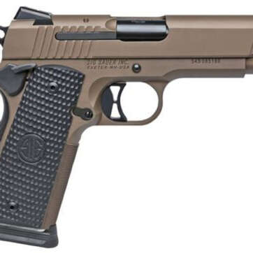 Sig 1911 45 ACP 4.2", Emperor Scorpion, Flat Dark Earth, Siglite, Black, Fastback, 8rd - Handsguns | American Guns & Ammo