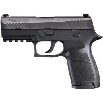 Sig P320 9mm, 3.9", Rail, Nitron Black, Striker, Contrast Sights, Modular Grip, 2x15rd Mags - Handsguns | American Guns & Ammo