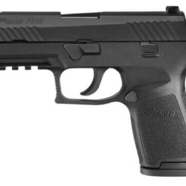 Sig P320 40 SW 3.9In Nitron Black, Striker Contrast Sights Modular Polymer Grip (2) 13Rd Steel MAG Rail - Handsguns | American Guns & Ammo
