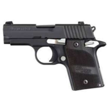 Sig P238 380 ACP 2.7In Nightmare Black SAO Black G10 Grip (1) 6RD Steel MAG - Handsguns | American Guns & Ammo