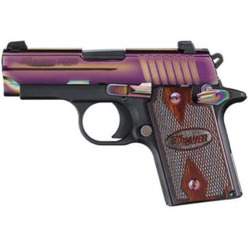 Sig P938 9mm, 3" Barrel, Ti Nitratre Slide, Siglite NS, Rosewood Grips - Handsguns | American Guns & Ammo