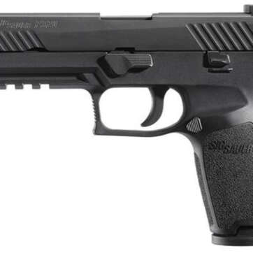 Sig P320 45 ACP 4.7In Nitron Black, Striker Siglite Modular Polymer Grip (2) 10Rd Steel MAG Rail - Handsguns - American Guns & Ammo