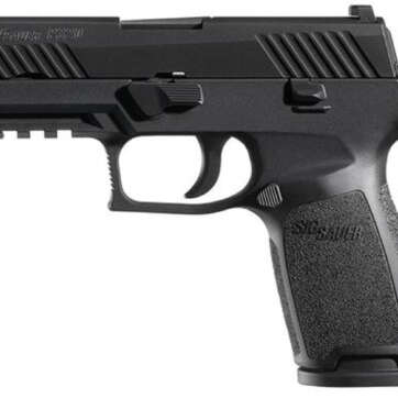 Sig P320 40 SW 3.9In Nitron Black, Striker Siglite Modular Polymer Grip (2) 14Rd Steel MAG Rail - Handsguns | American Guns & Ammo