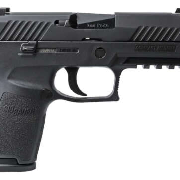Sig P320 9mm, 4.6", Nitron Black, Striker Siglite Modular Polymer Grip (2) 15Rd Steel MAG Rail Threaded (13.5X1mm LH) - Handsguns | American Guns & Ammo