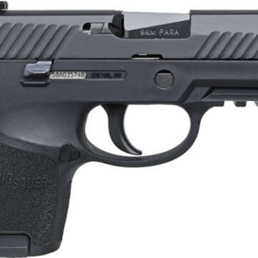 Sig P320 9mm 3.6in Barrel Nitron Black DAO Contrast Sights (2) 12rd Steel Mag Rail - Handsguns | American Guns & Ammo